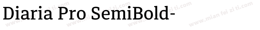 Diaria Pro SemiBold字体转换